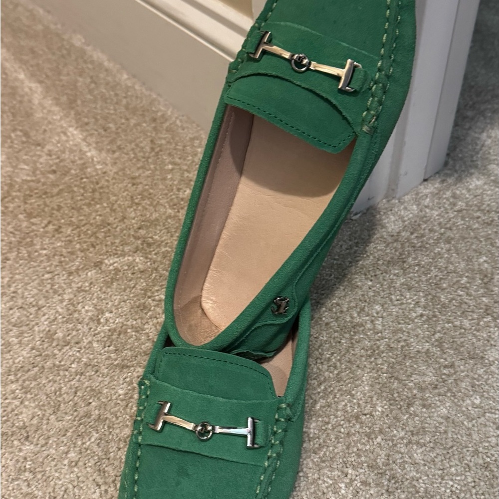 Green Suede Loafers